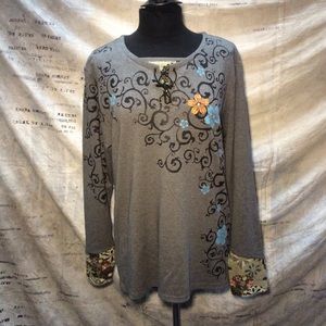 Japanese Designer gouk fleece long sleeve top